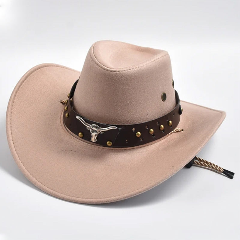 Chapeau artificiel Suede ( Western Cowboy Hat Retro Large Edge Gentleman Jazz)