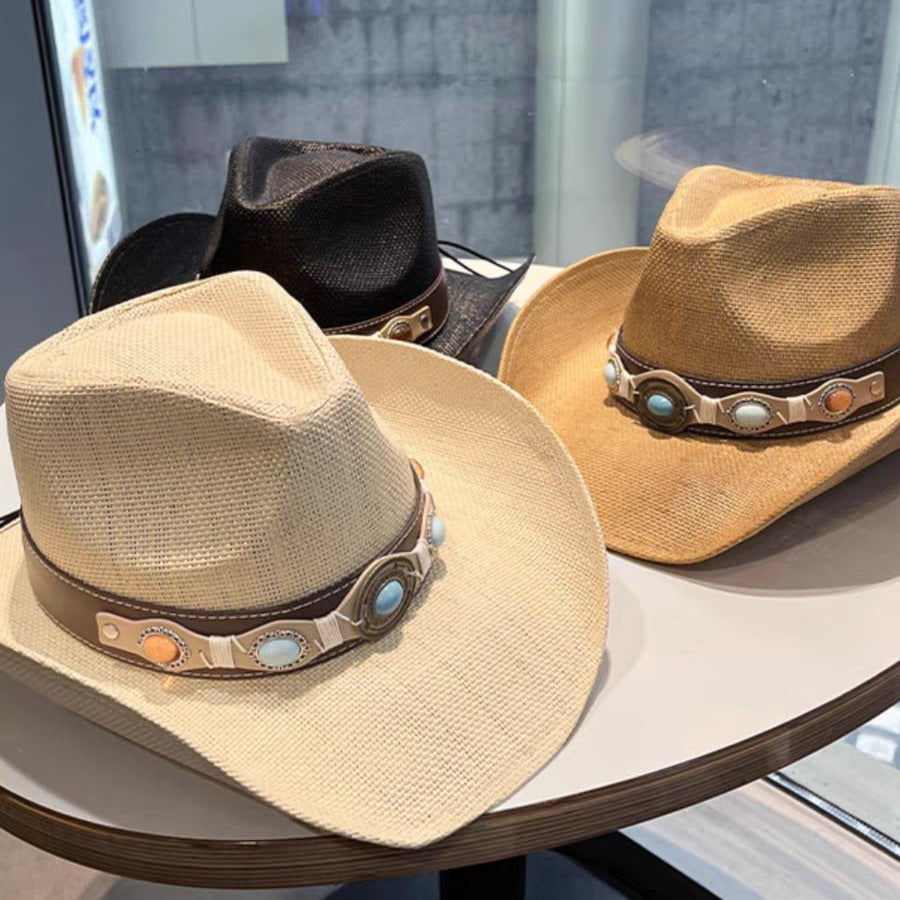 Chapeau Fedora de style ethnique pour l'été en plein air West (Summer Outdoor Ethnic Style Fedora Hat West)