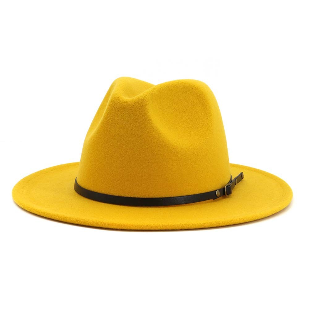 Chapeau de l'automne et hiver en laine Fedora pour femme haut-de-forme