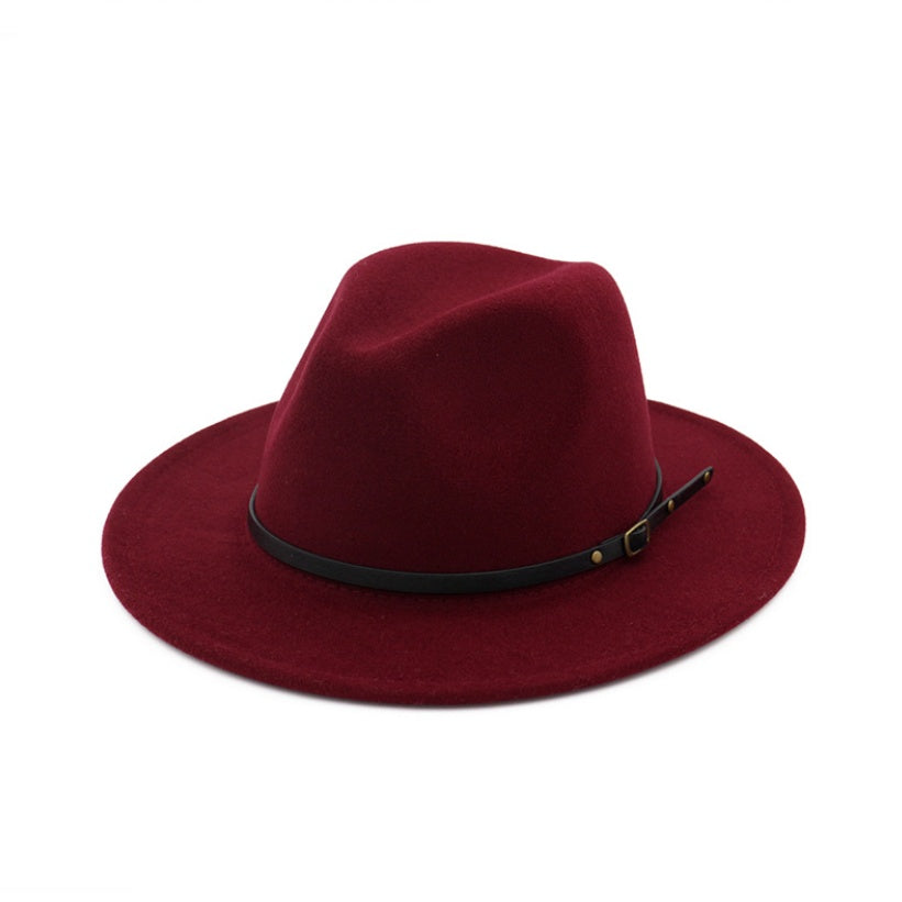 Chapeau de l'automne et hiver en laine Fedora pour femme haut-de-forme