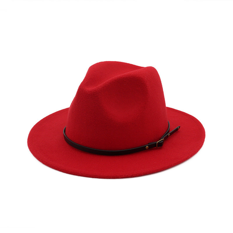 Chapeau de l'automne et hiver en laine Fedora pour femme haut-de-forme