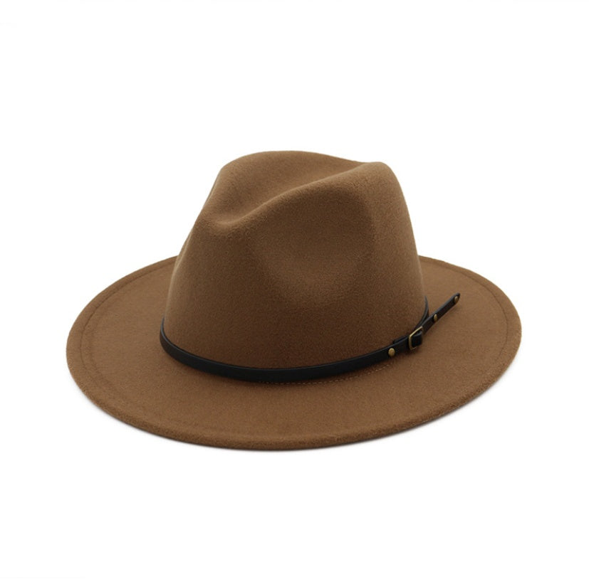 Chapeau de l'automne et hiver en laine Fedora pour femme haut-de-forme