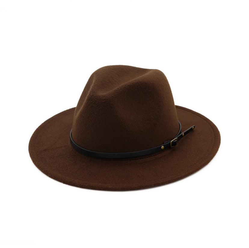 Chapeau de l'automne et hiver en laine Fedora pour femme haut-de-forme