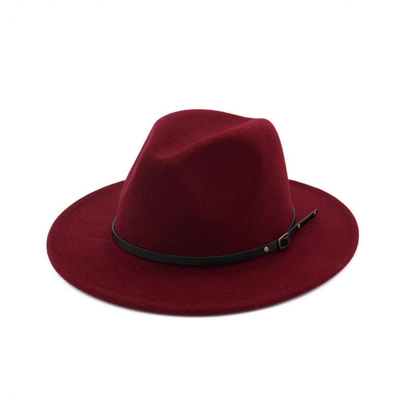 Chapeau de l'automne et hiver en laine Fedora pour femme haut-de-forme