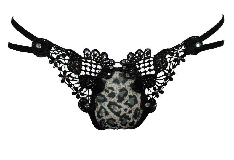 Culotte T-back taille basse pour femmes, imprimé léopard sauvage (Wild Leopard Print Women's Low Waist T-back)