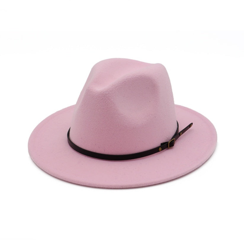 Chapeau de l'automne et hiver en laine Fedora pour femme haut-de-forme