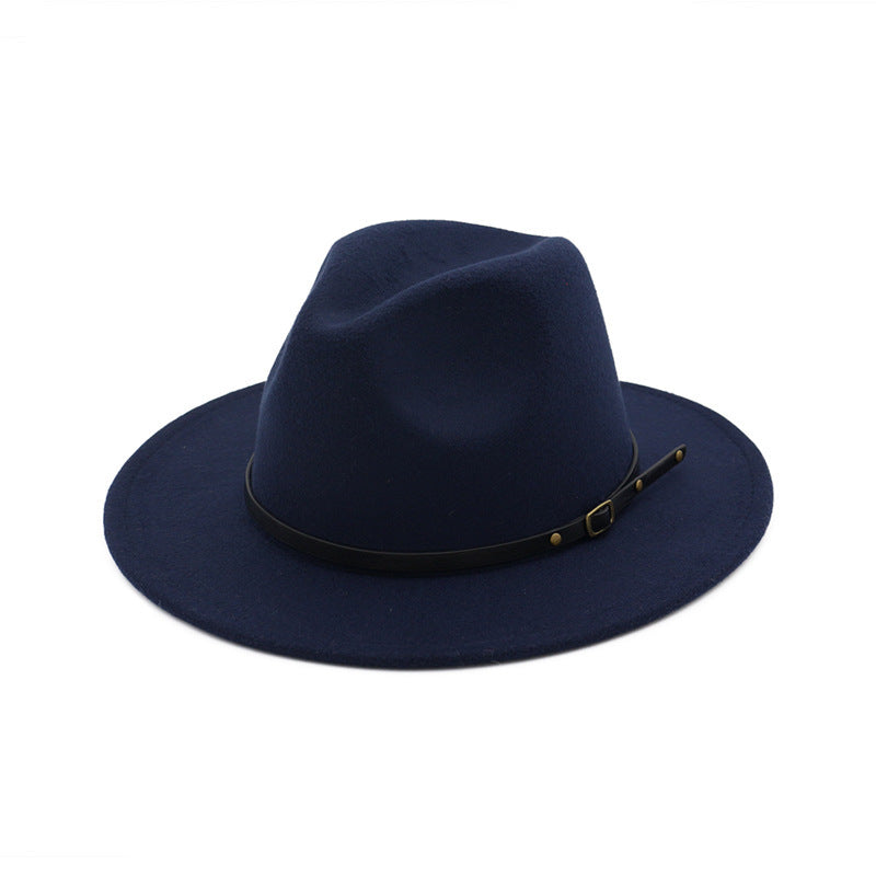 Chapeau de l'automne et hiver en laine Fedora pour femme haut-de-forme