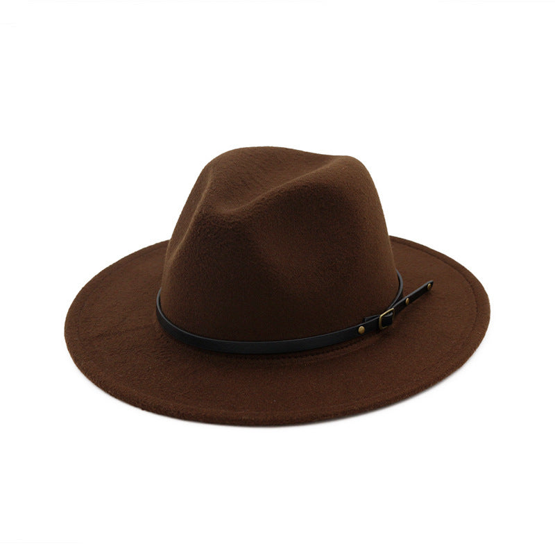 Chapeau de l'automne et hiver en laine Fedora pour femme haut-de-forme