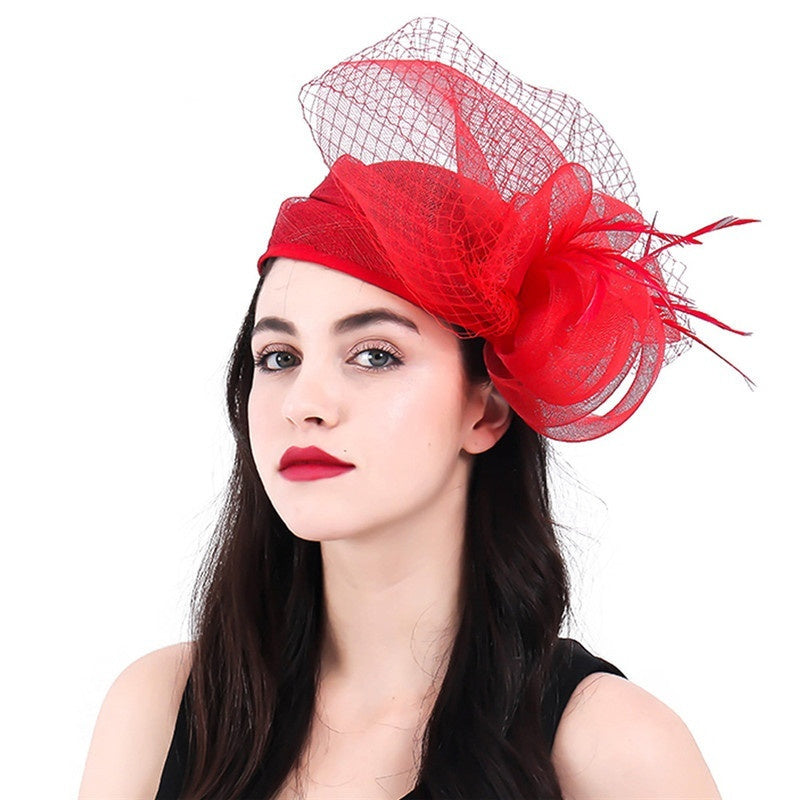 Chapeau haut de forme vintage en lin noble haut de gamme fait à la main