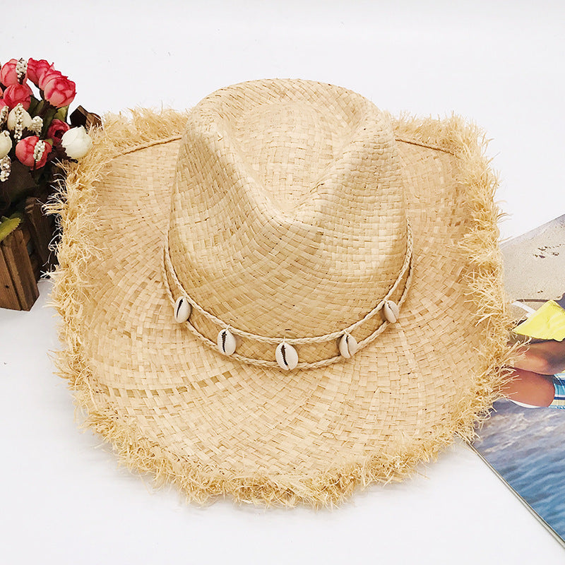 Chapeau de cowboy occidental pour la plage, protection solaire (Western Cowboy Hat Beach Shading Sunscreen)