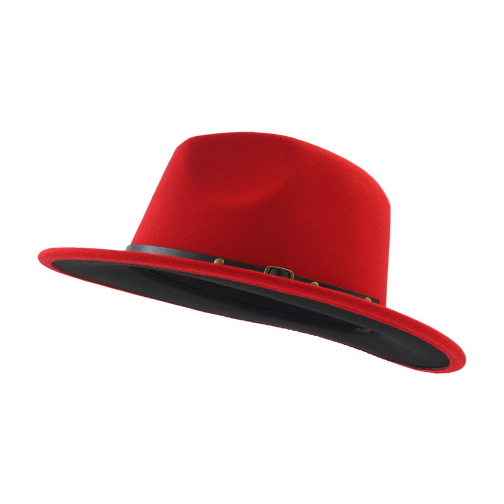 Chapeau de l'automne et hiver en laine Fedora pour femme haut-de-forme