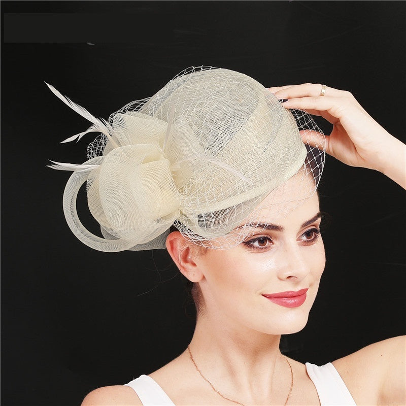 Chapeau haut de forme vintage en lin noble haut de gamme fait à la main