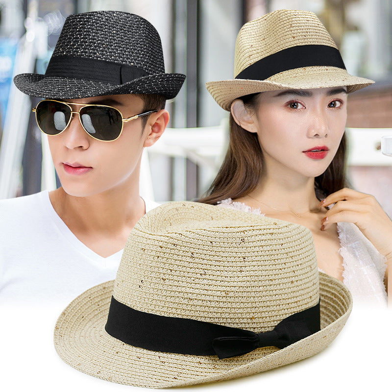 Chapeau de paille de protection solaire d'été à la mode décontractée