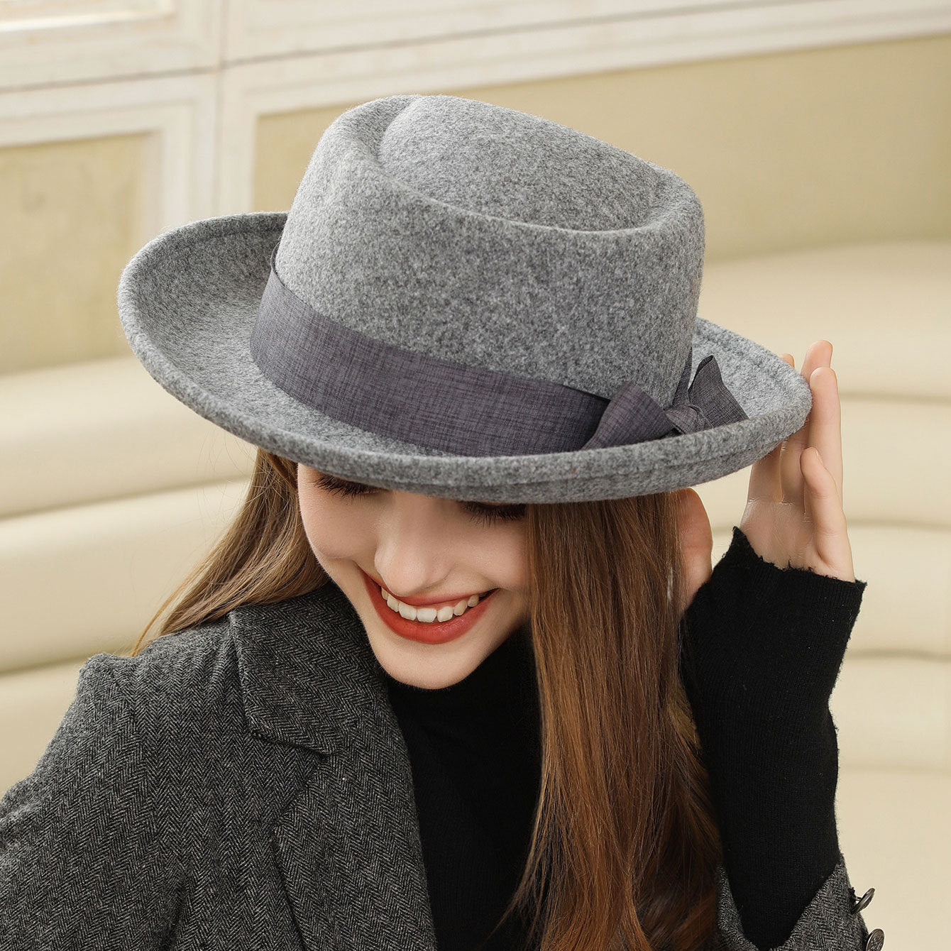 Chapeau haut-de-forme à nœud vintage (British Wild Leisure Fashion Bow (British Wild Leisure Fashion Top Hat)