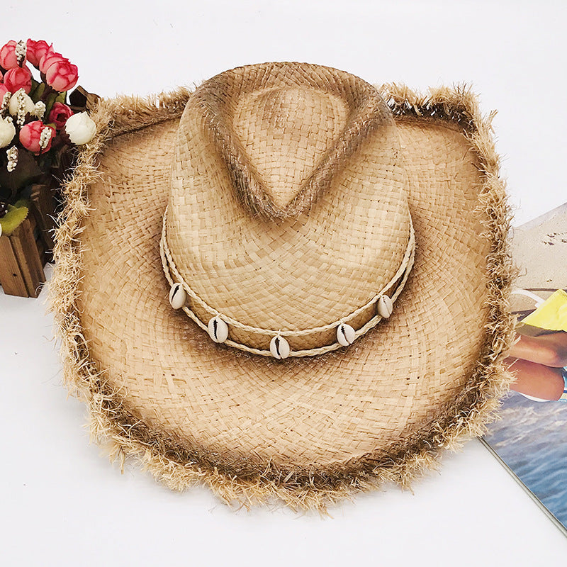 Chapeau de cowboy occidental pour la plage, protection solaire (Western Cowboy Hat Beach Shading Sunscreen)