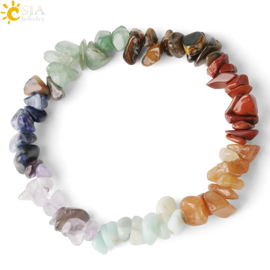 Bracelet Reiki en perles de pierres précieuses naturelles 7 carats femmes et filles 2023