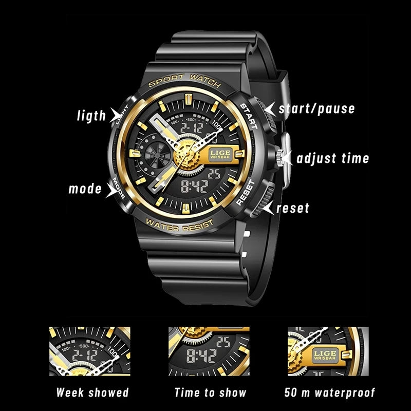 Montres de sport étanches électroniques pour enfants: garçons et filles + boîte