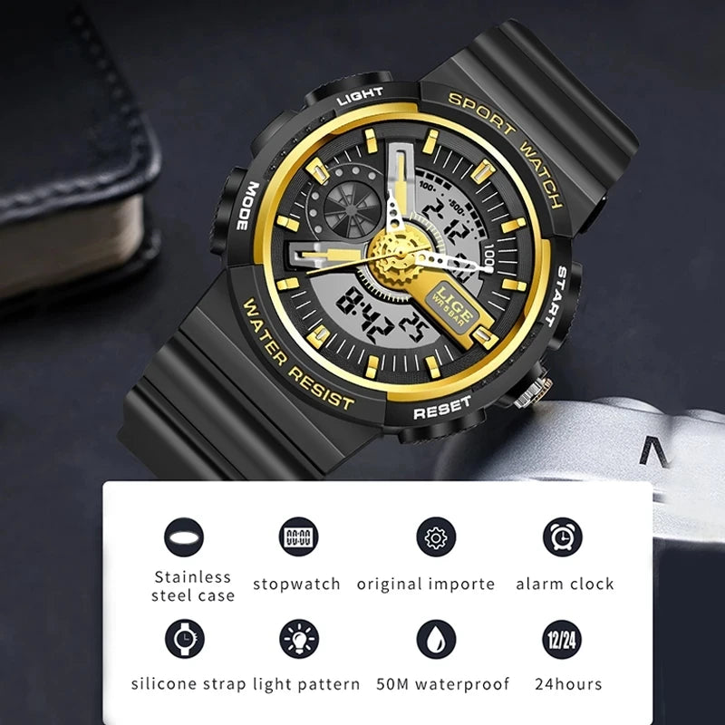 Montres de sport étanches électroniques pour enfants: garçons et filles + boîte