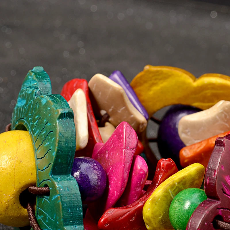 Bracelet en bois à fleurs UDDEIN pour femmes, style bohème, multicouches
