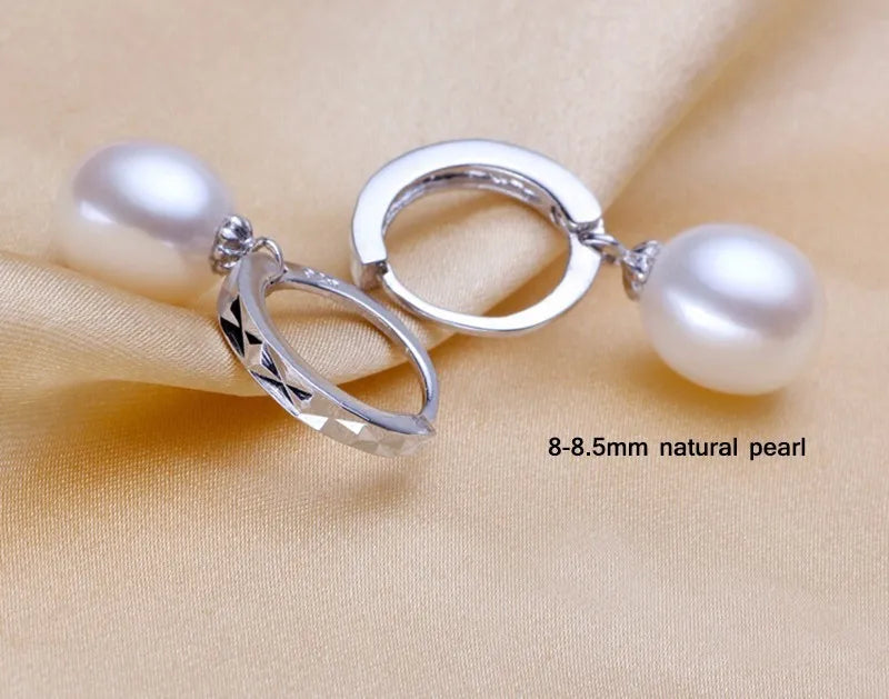 Bijoux en perles d'eau douce naturelle WATTENS : collier avec pendentif et boucles d'oreilles en perles blanches / roses / violettes