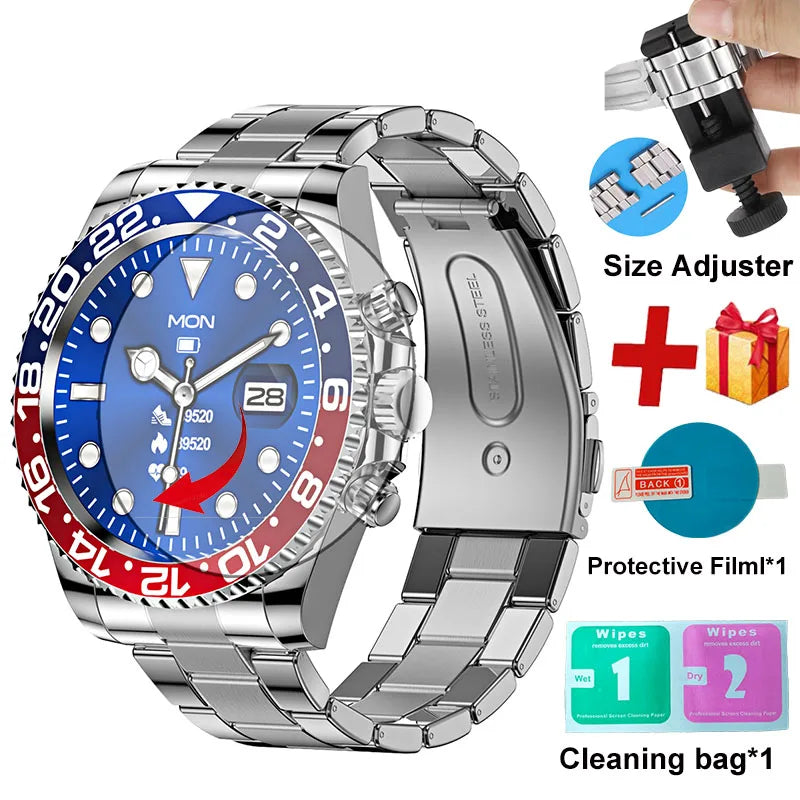 Montre-bracelet connectée Smartwatch pour hommes et femmes AW12 fitness sports étanches bande d'acier