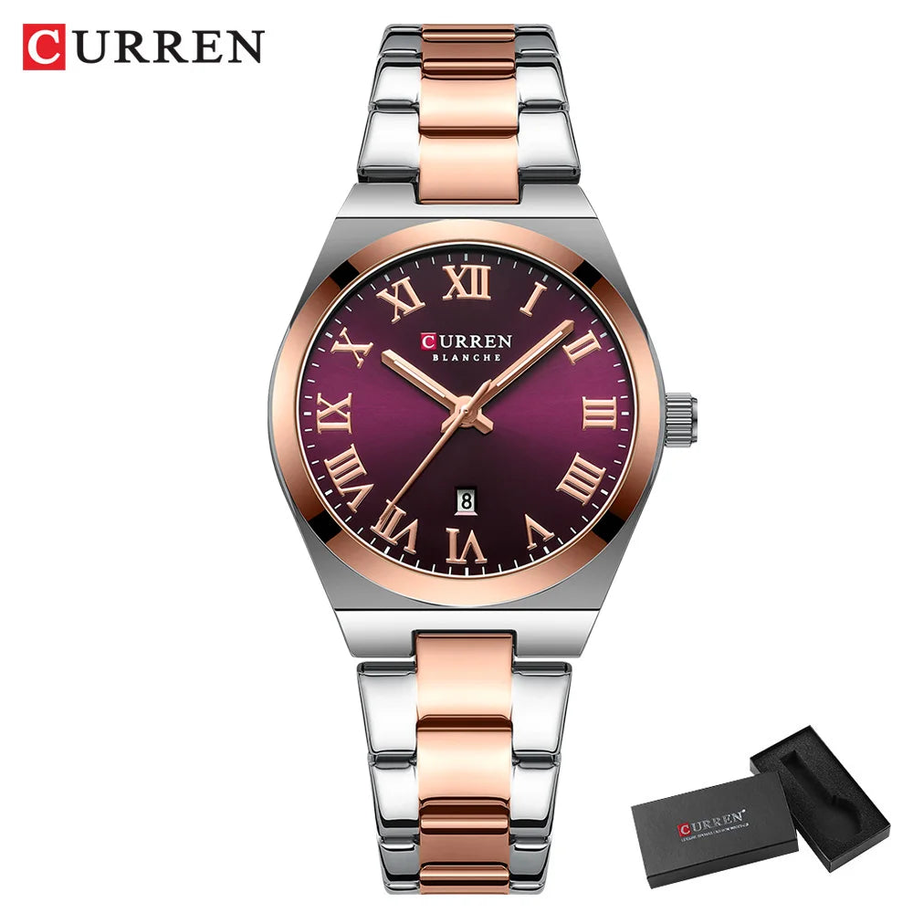 Montres de luxe en acier inoxydable Quartz pour femmes