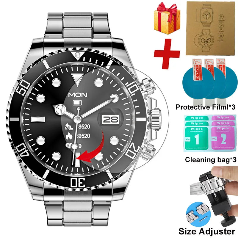 Montre-bracelet connectée Smartwatch pour hommes et femmes AW12 fitness sports étanches bande d'acier