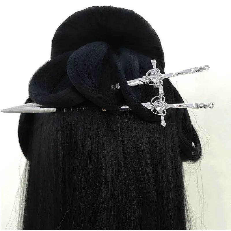 Pinces en mode punk ancienne épée épingle à cheveux pour femmes rétro fille coiffure cheveux plat