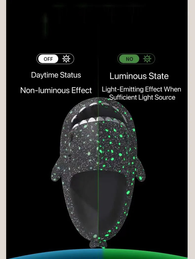 Pantoufles hommes et femmes à semelles épaisses antidérapantes lumineuses, pour salle de bain et l'extérieur