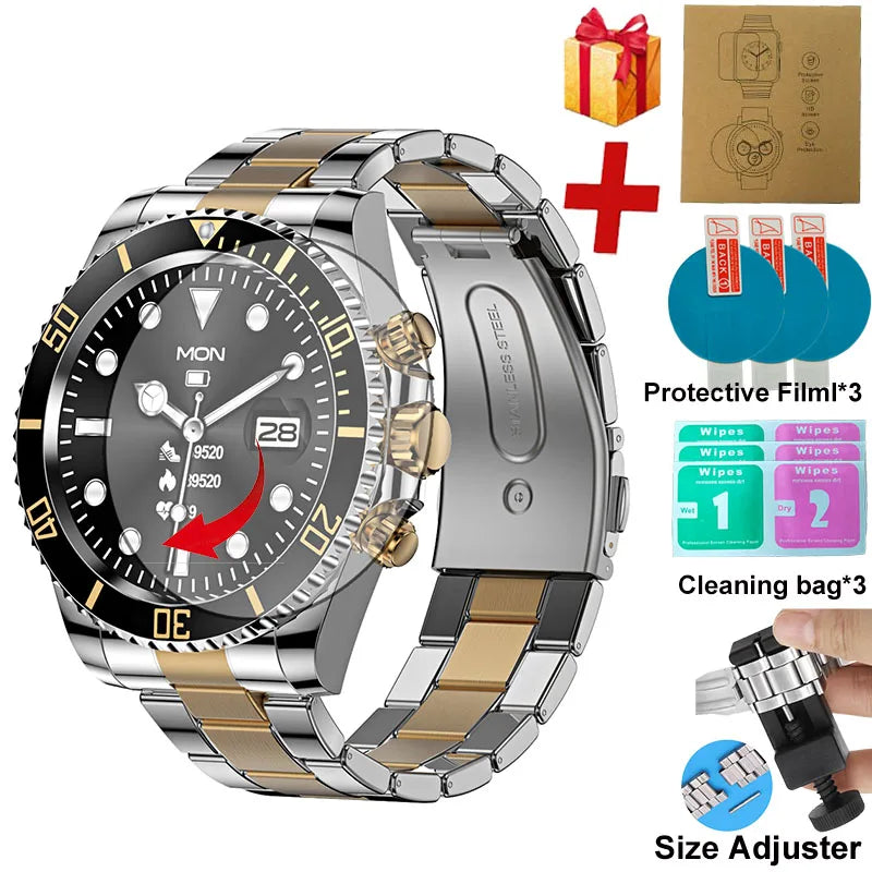 Montre-bracelet connectée Smartwatch pour hommes et femmes AW12 fitness sports étanches bande d'acier