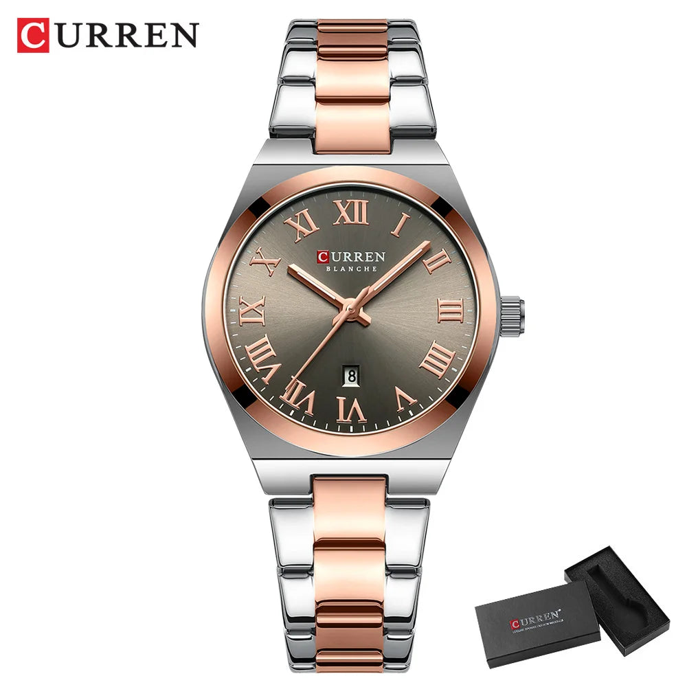 Montres de luxe en acier inoxydable Quartz pour femmes