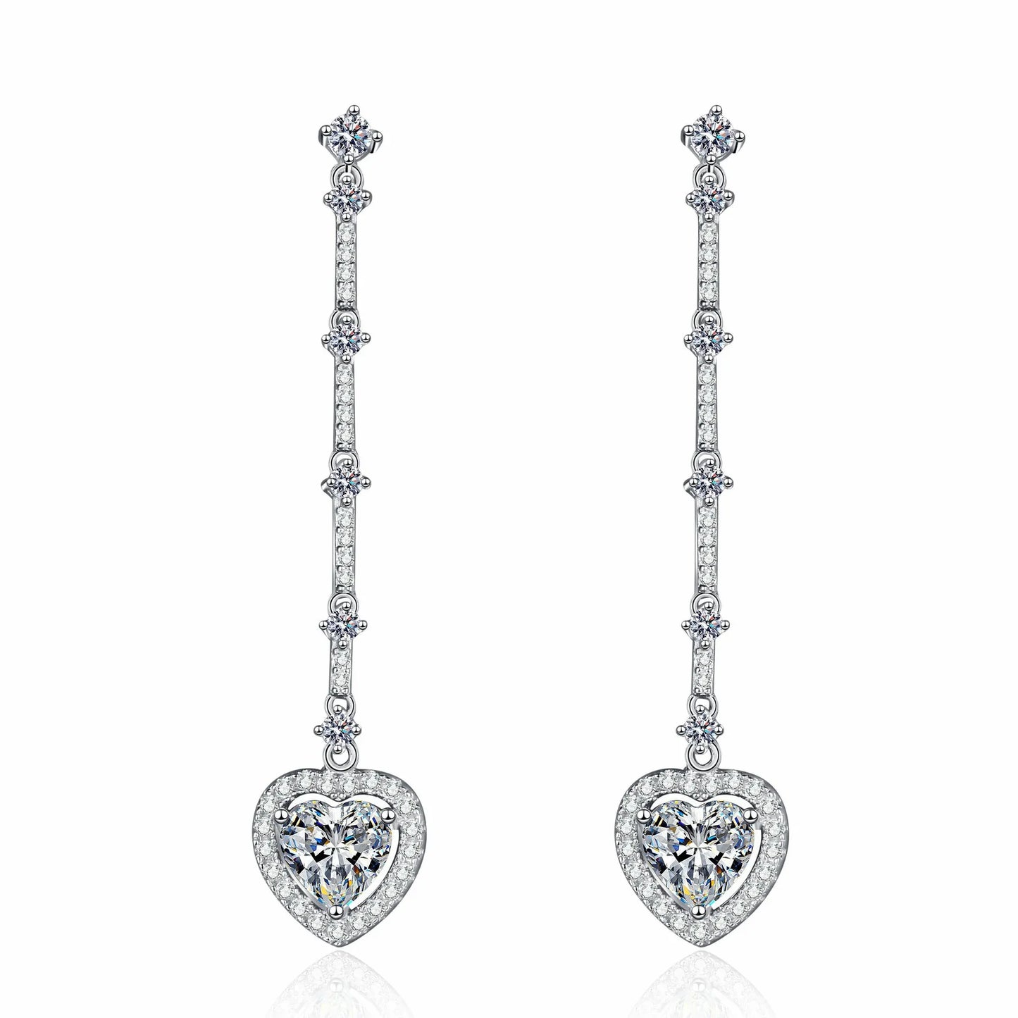 Boucles d'oreilles en or 18 carats pour femmes, long pompon, sac d'amour, douces plaquées platine PT950