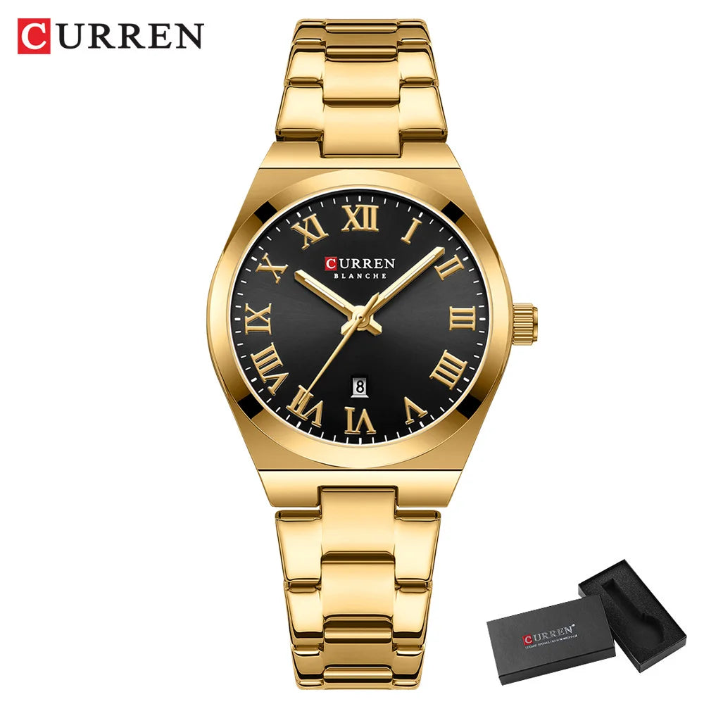 Montres de luxe en acier inoxydable Quartz pour femmes