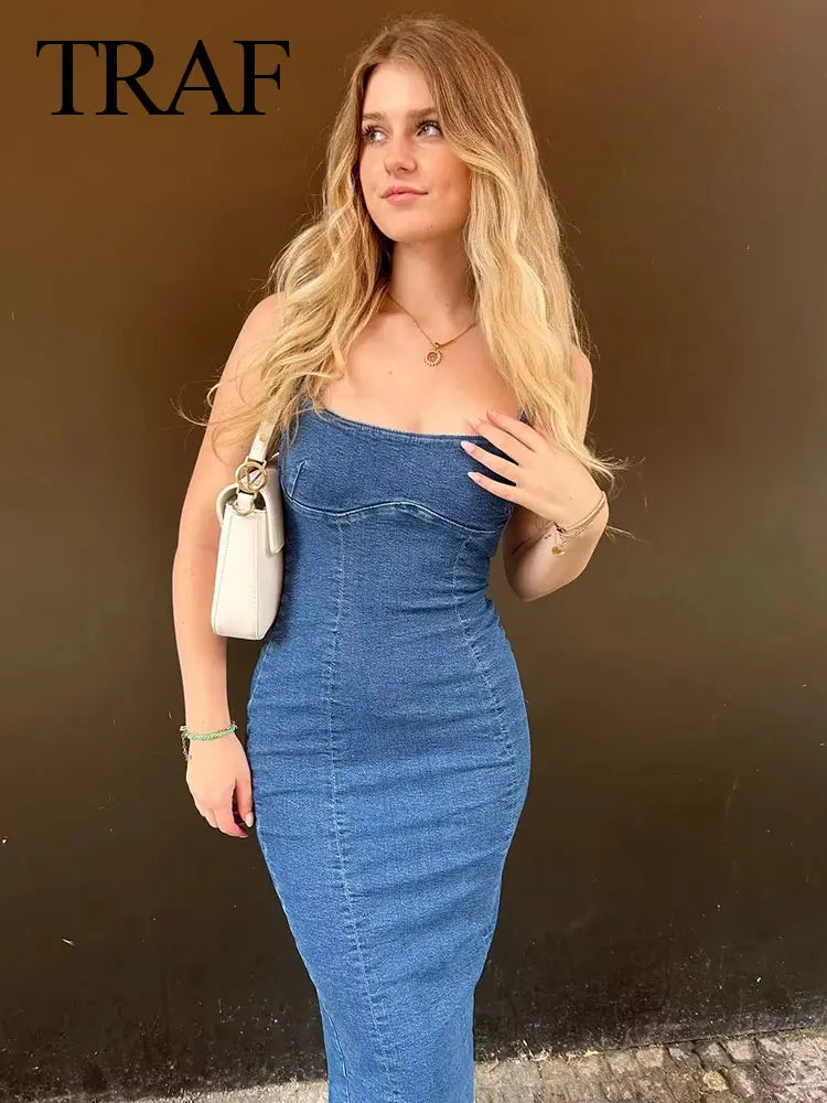 Robe mode corset sans manches dos fermeture éclair