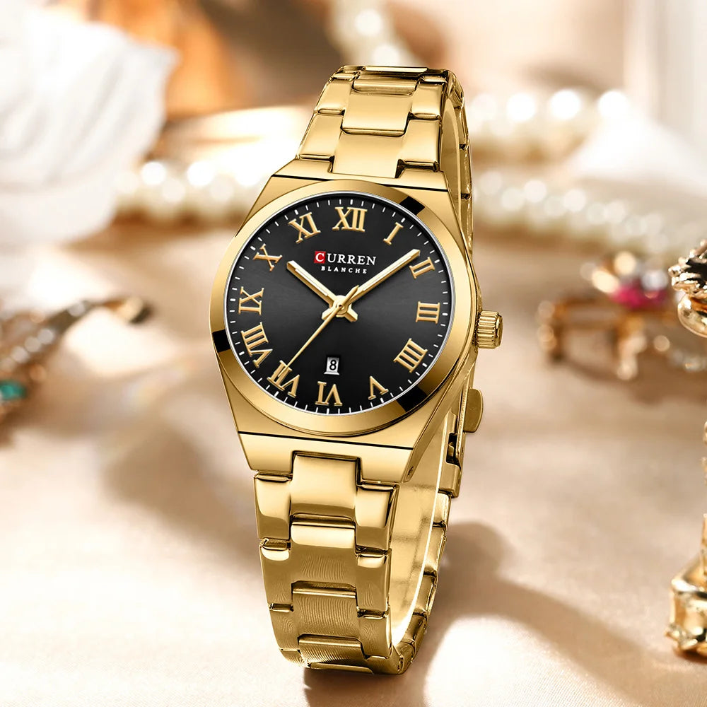 Montres de luxe en acier inoxydable Quartz pour femmes