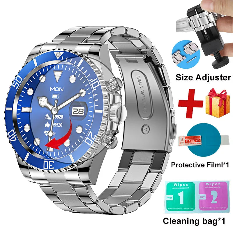 Montre-bracelet connectée Smartwatch pour hommes et femmes AW12 fitness sports étanches bande d'acier