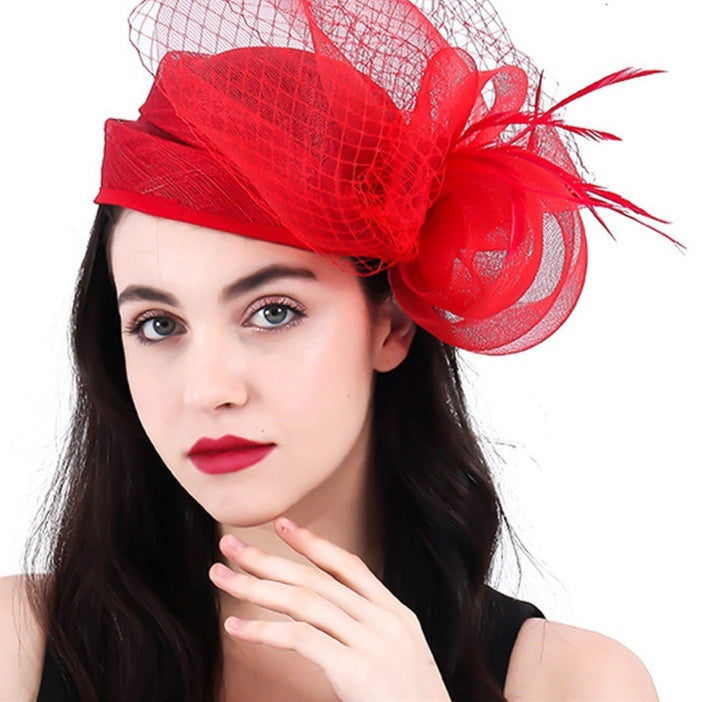 Chapeau haut de forme vintage en lin noble haut de gamme fait à la main