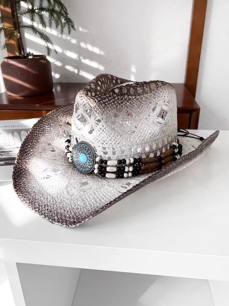 Chapeau Fedora de style ethnique pour l'été en plein air West (Summer Outdoor Ethnic Style Fedora Hat West)