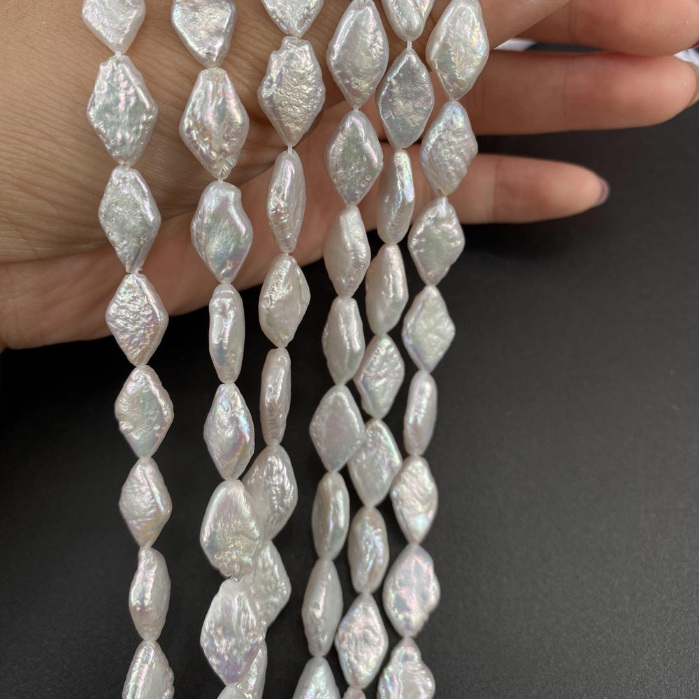 Bijoux de perles d'eau douce naturelles en forme de diamant (Natural Freshwater Diamond Shaped Pearl Beads)