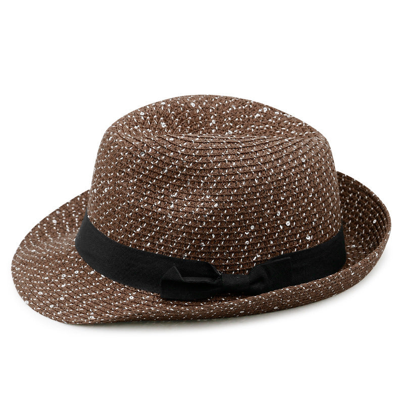Chapeau de paille de protection solaire d'été à la mode décontractée