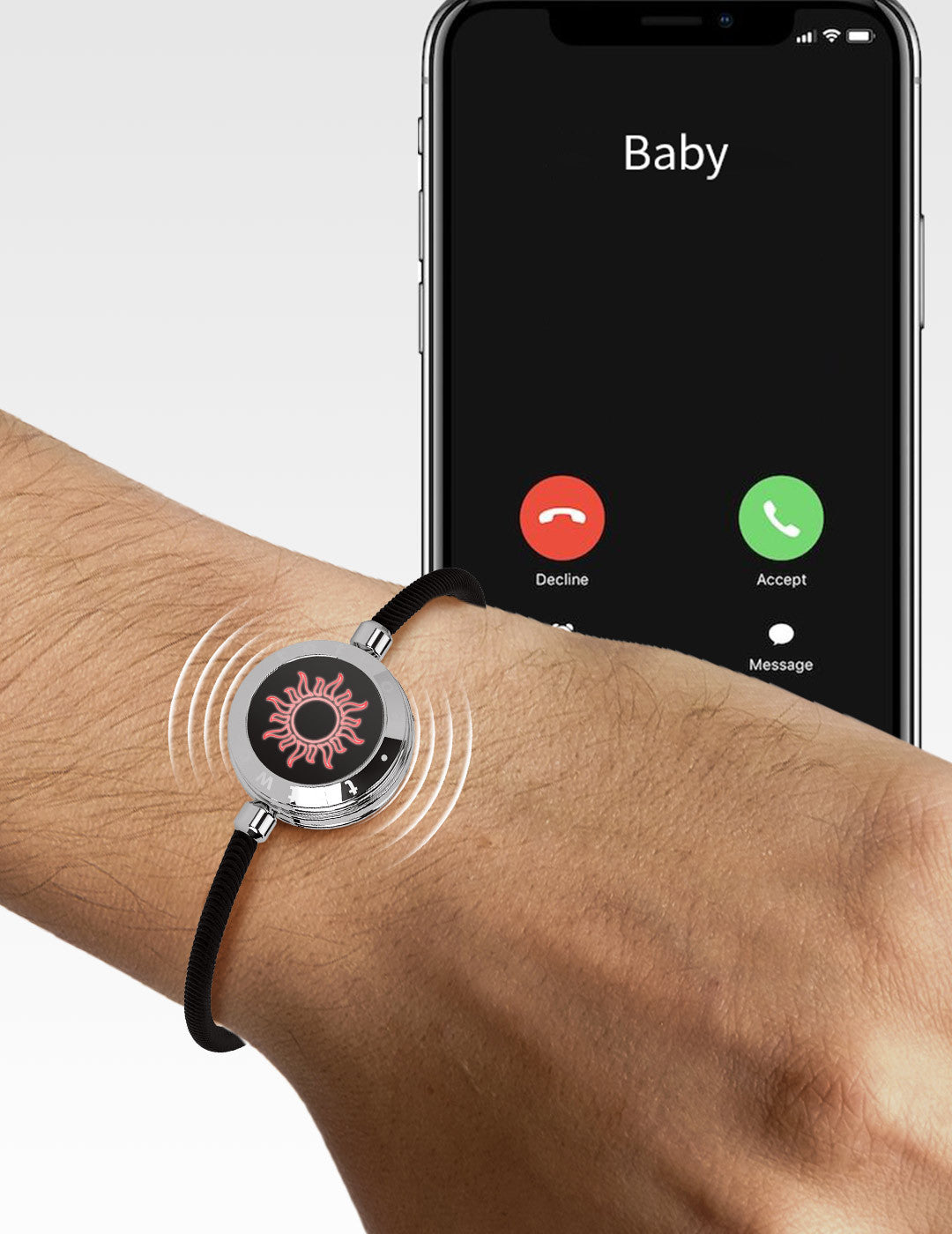Bracelet en double à détection intelligente Soleil-Lune (Sun-Moon Smart Sensing Couple Bracelet)
