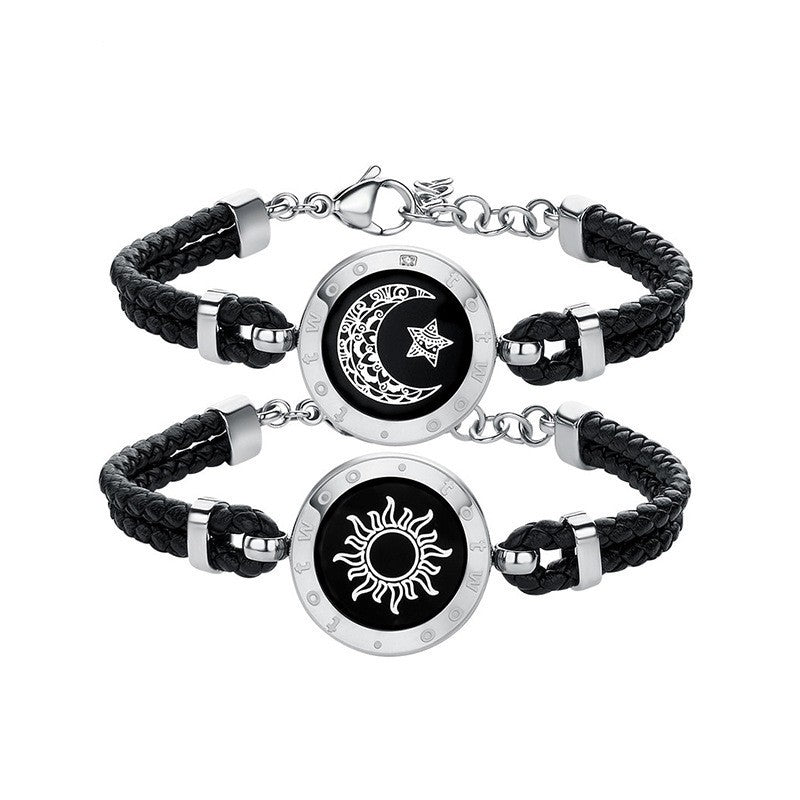 Bracelet en double à détection intelligente Soleil-Lune (Sun-Moon Smart Sensing Couple Bracelet)