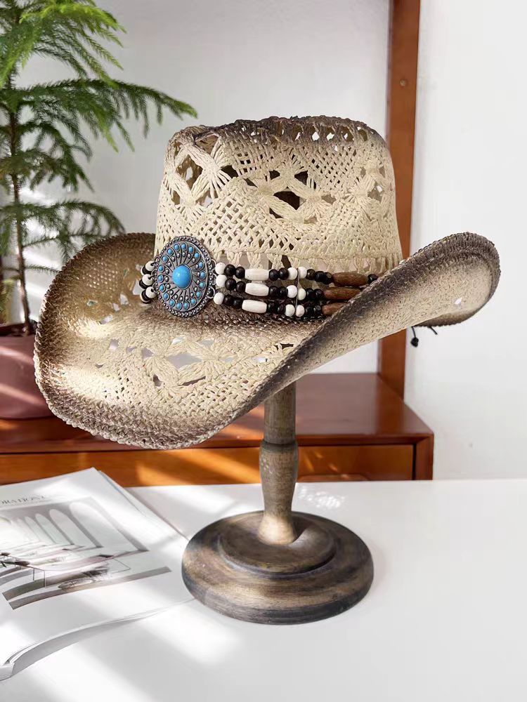 Chapeau Fedora de style ethnique pour l'été en plein air West (Summer Outdoor Ethnic Style Fedora Hat West)