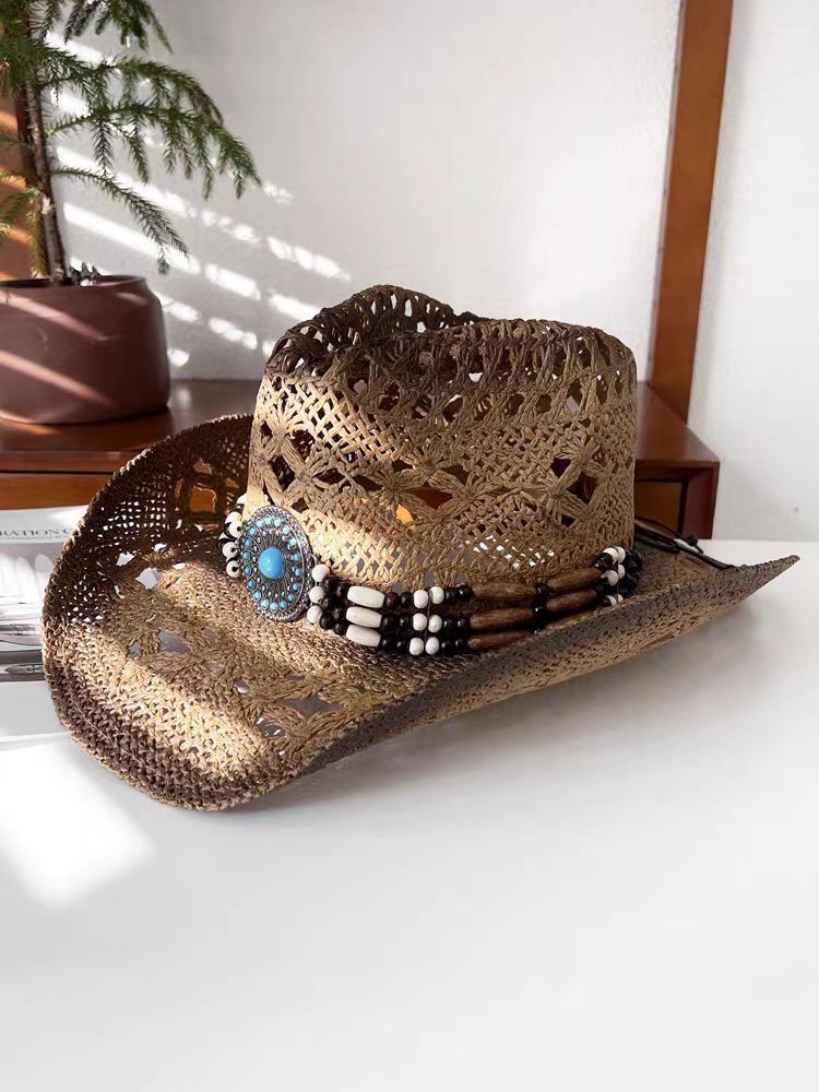 Chapeau Fedora de style ethnique pour l'été en plein air West (Summer Outdoor Ethnic Style Fedora Hat West)