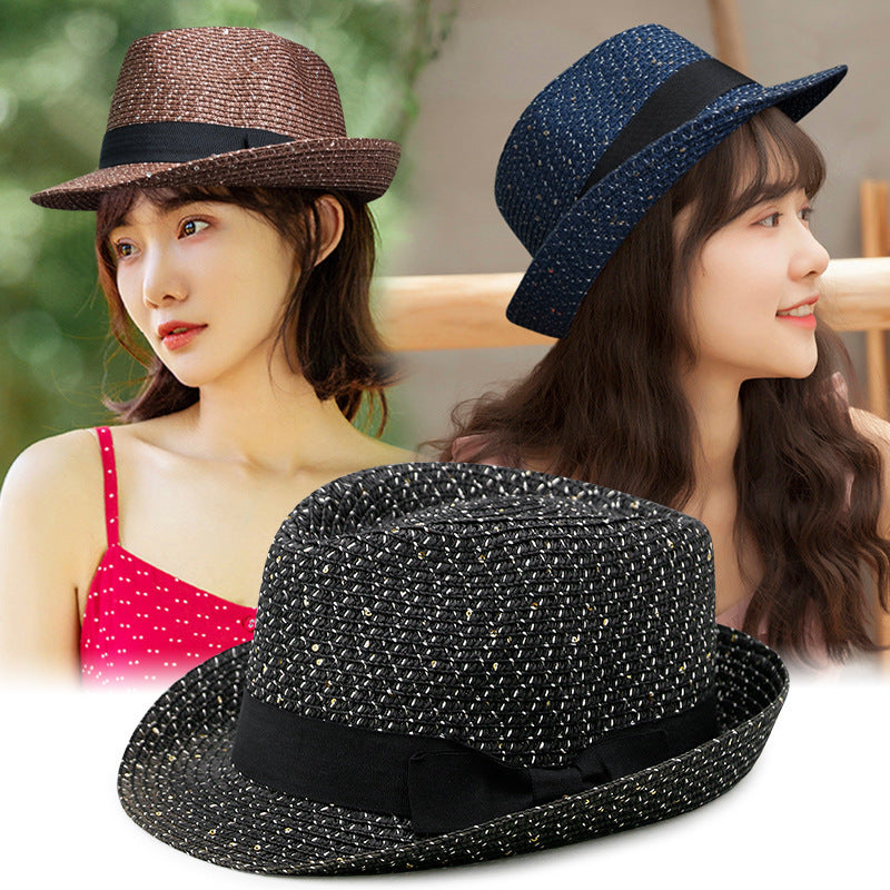 Chapeau de paille de protection solaire d'été à la mode décontractée