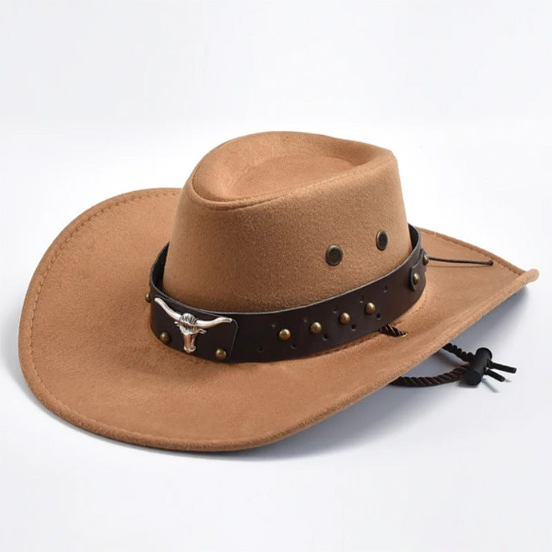 Chapeau artificiel Suede ( Western Cowboy Hat Retro Large Edge Gentleman Jazz)