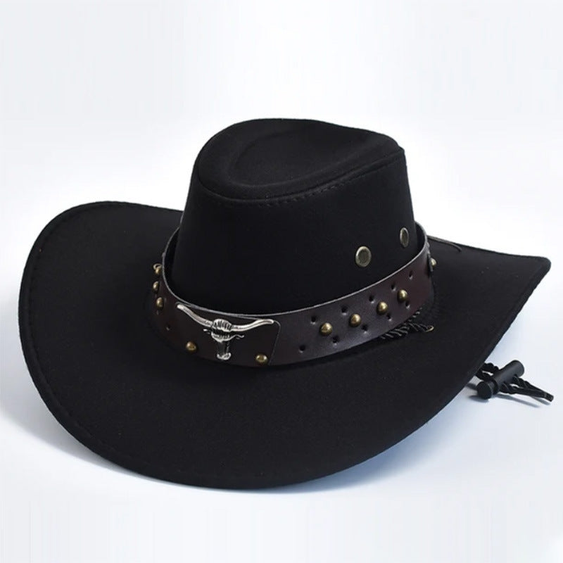 Chapeau artificiel Suede ( Western Cowboy Hat Retro Large Edge Gentleman Jazz)