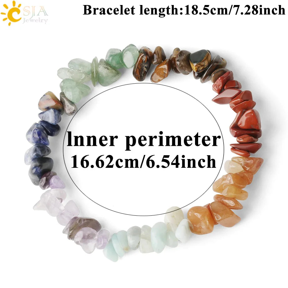 Bracelet Reiki en perles de pierres précieuses naturelles 7 carats femmes et filles 2023