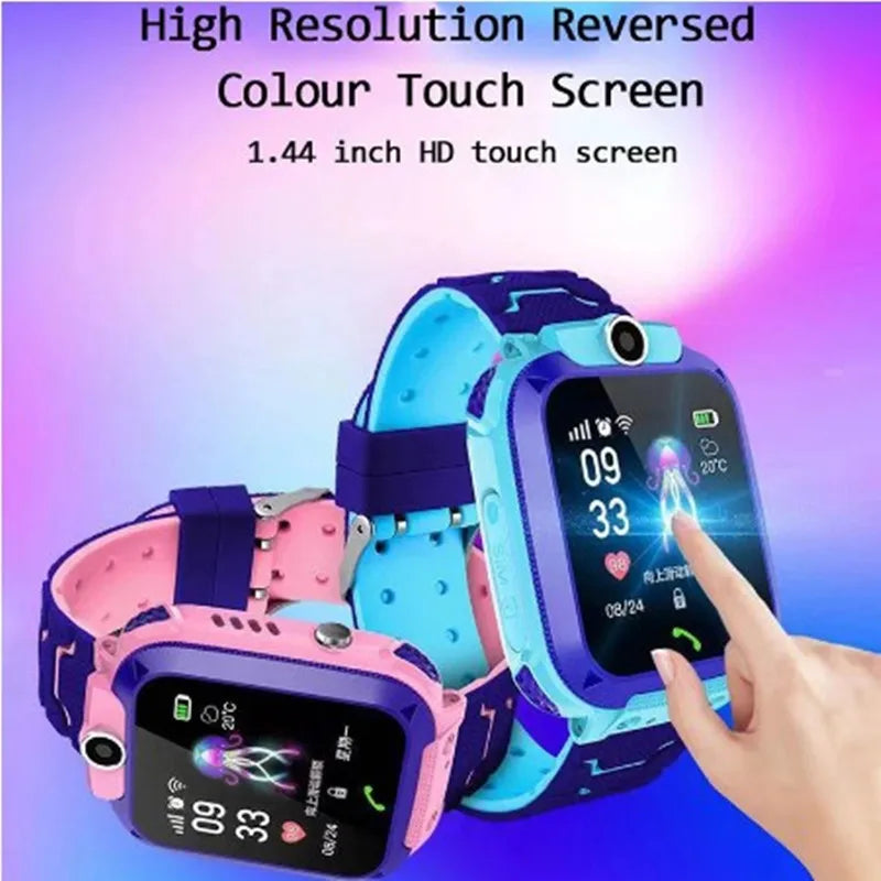 Montre intelligente munie de téléphone pour enfants photo étanche SOS  réglage carte SIM