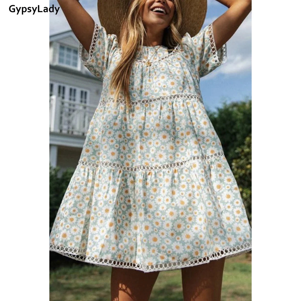 Robe mini pour été et vacances vintage